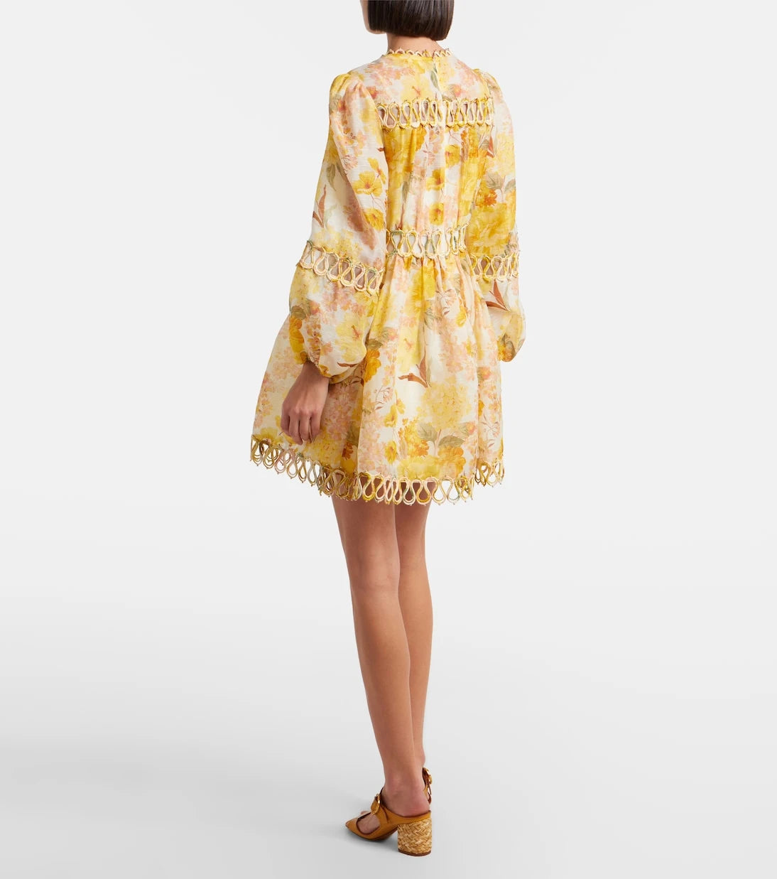 Zimmermann - Como floral linen and silk minidress