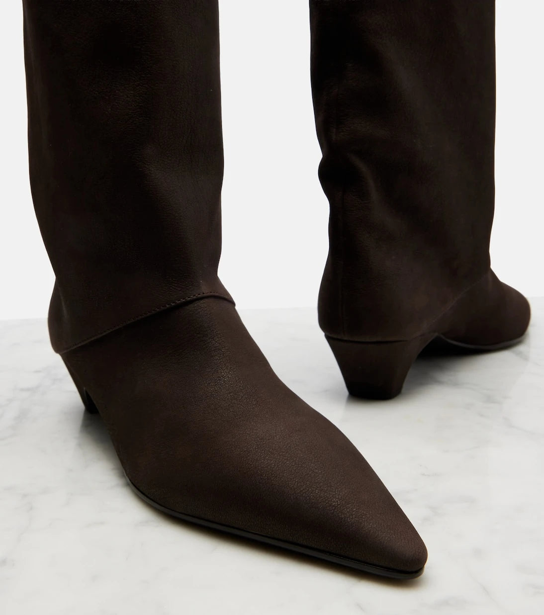 Prada - Leather knee-high boots