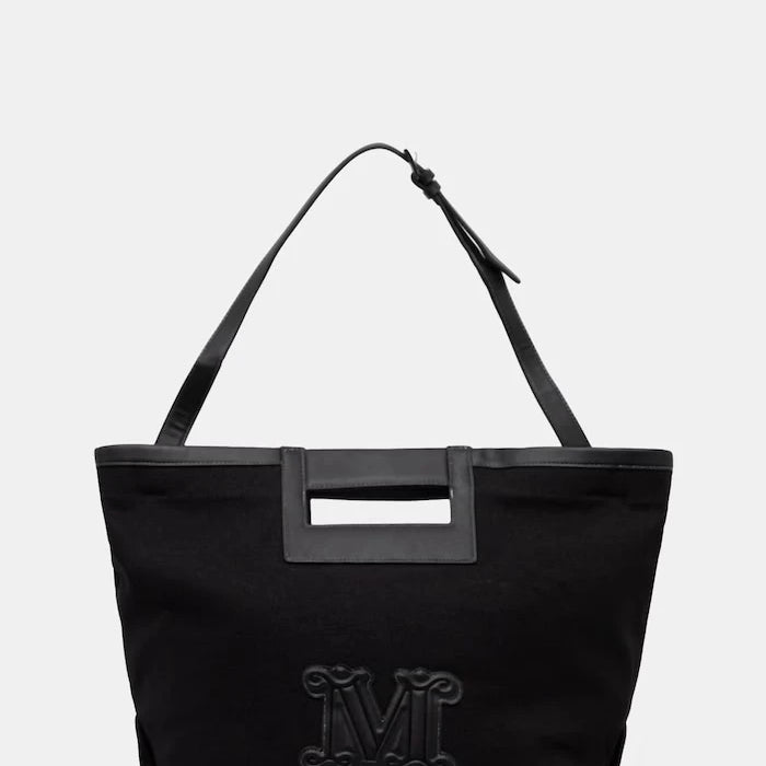Max Mara Beachwear kadın pamuklu plaj çantası ECRU