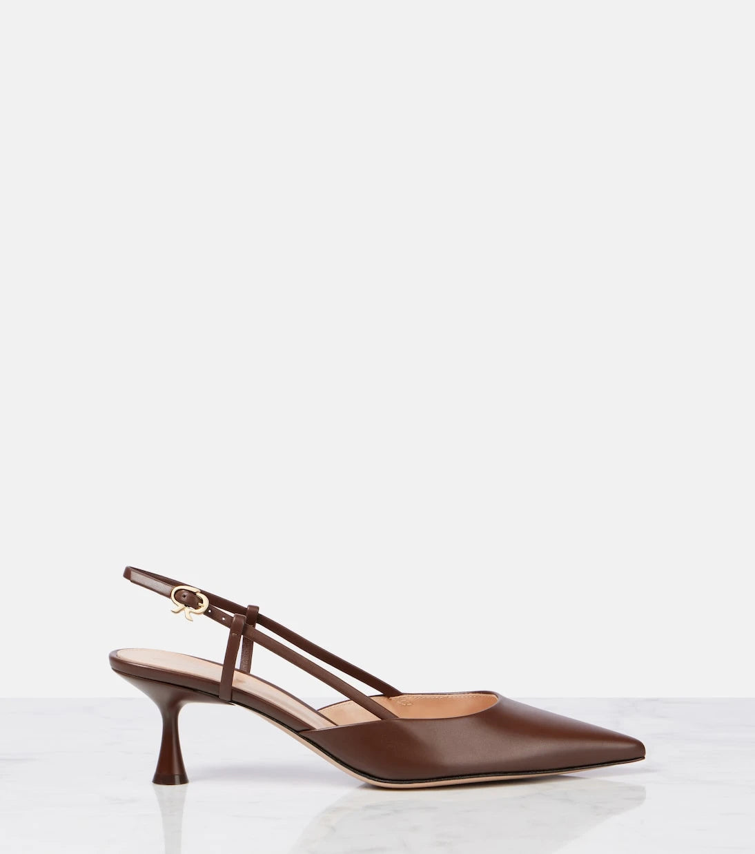 Gianvito Rossi - Ascent 55 leather slingback pumps