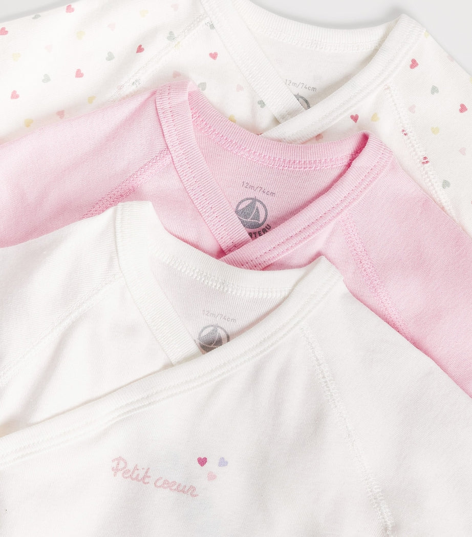 Petit Bateau Set of 3 Organic Cotton Bodysuits (1-12 Months)