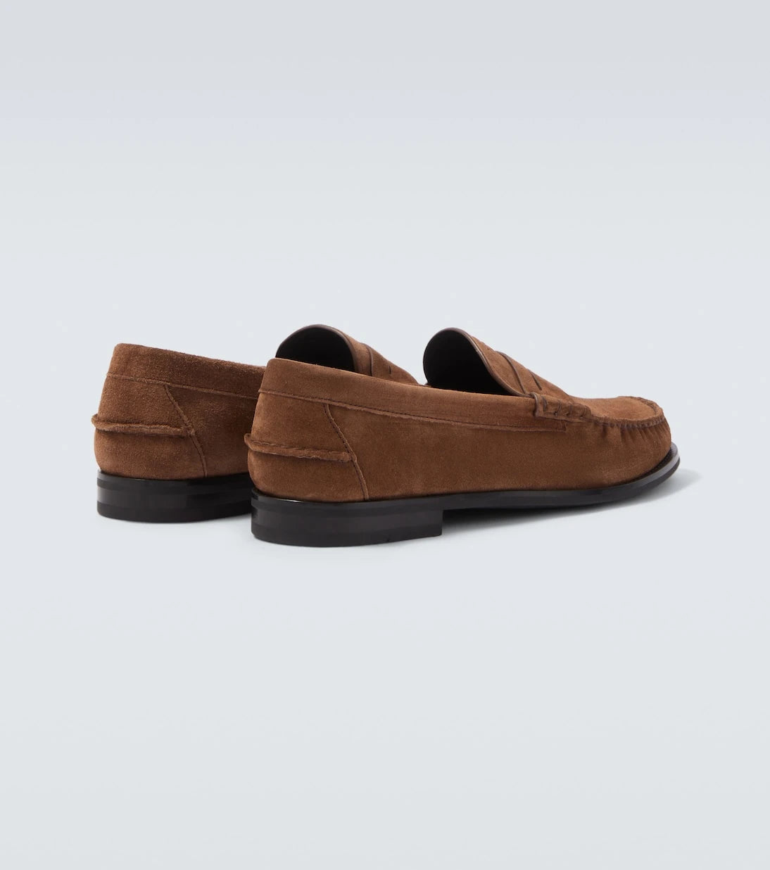 Prada - Suede penny loafers