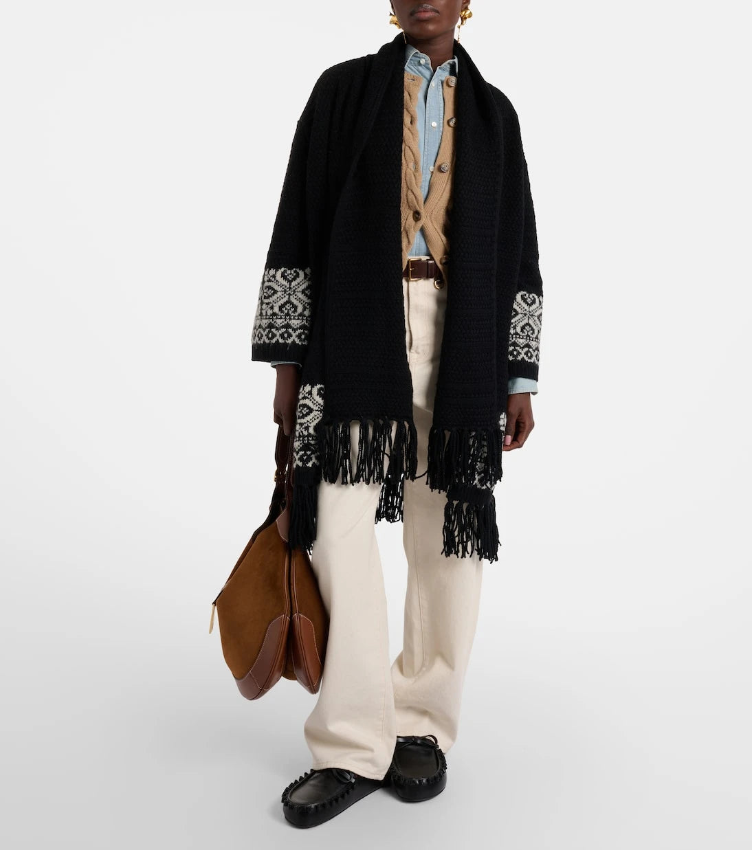 Polo Ralph Lauren - Jacquard wool-blend wrap cardigan
