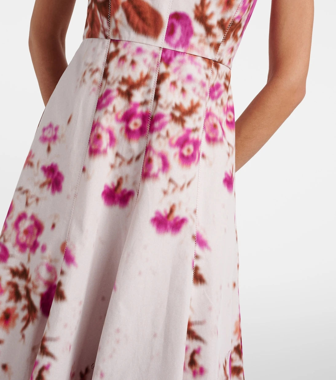 Erdem - Floral cotton poplin cocktail dress