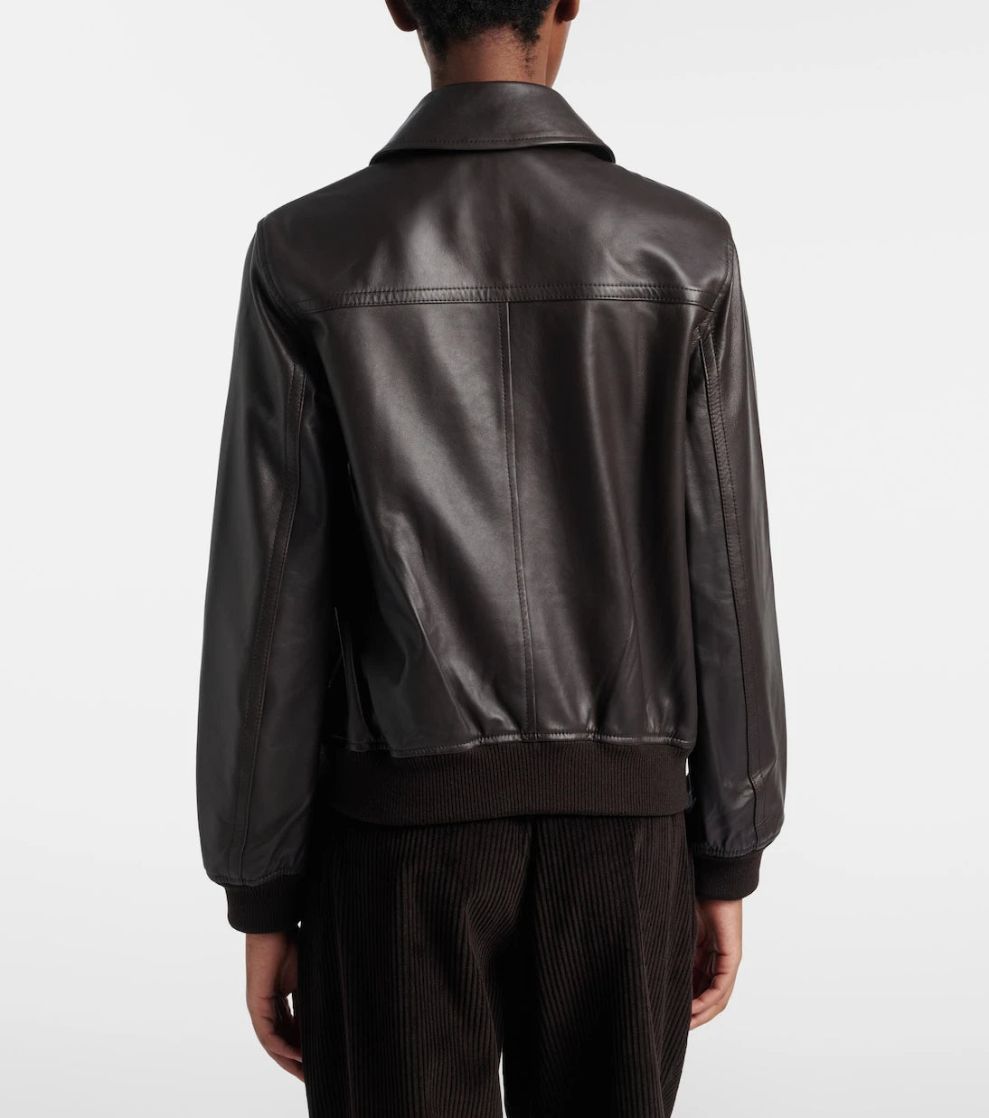 Yves Salomon - Hooded leather blouson jacket