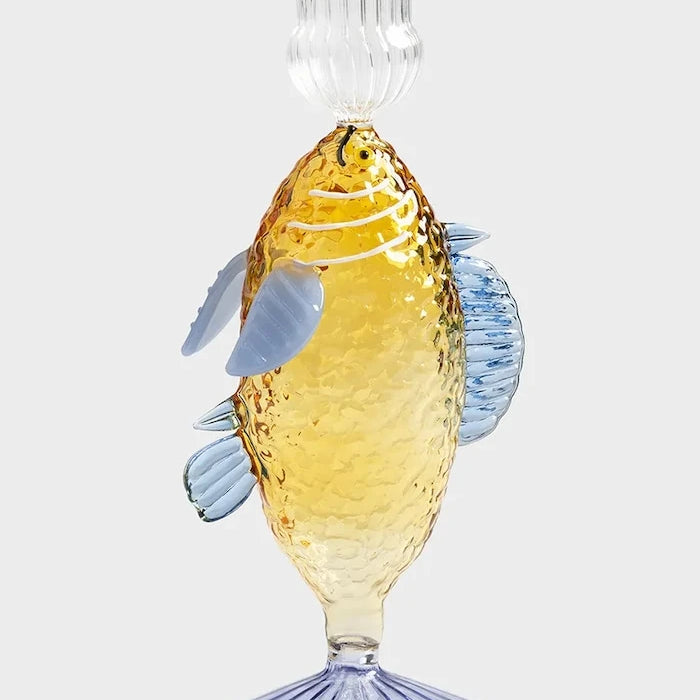 Dekoratif şamdan &k amsterdam fish yellow