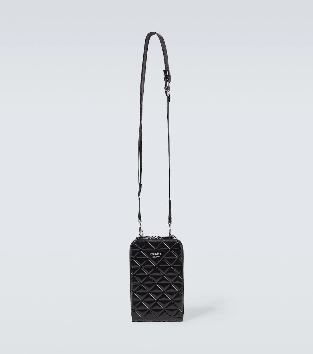 Prada - Embellished leather phone case