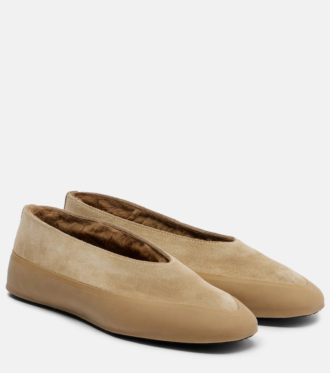 Le Monde Béryl - Apres Ski shearling-lined suede ballet flats