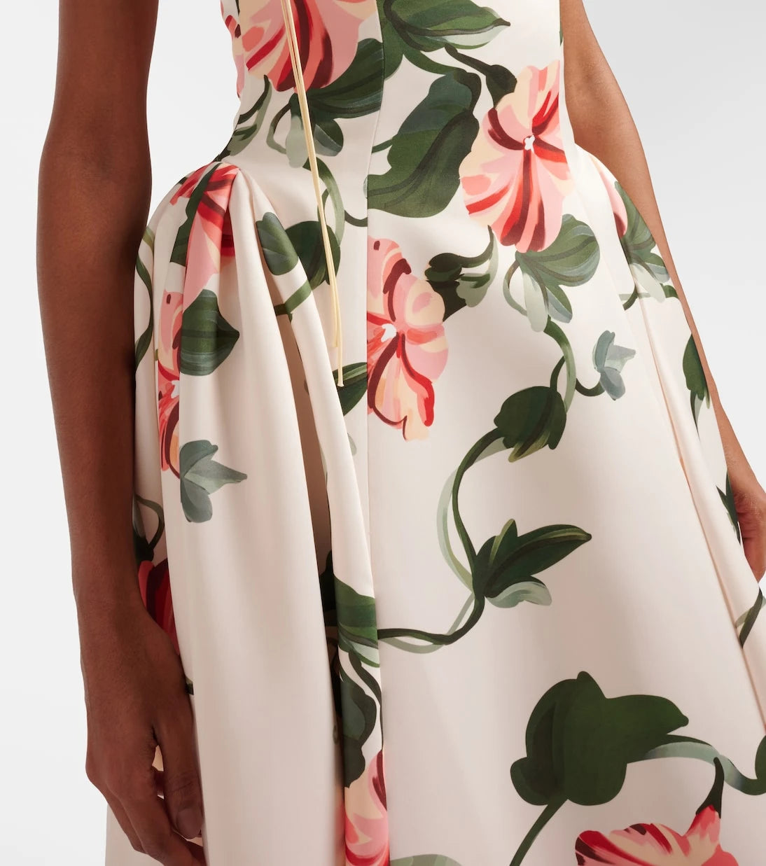 Leo Lin - Violet floral bustier gown