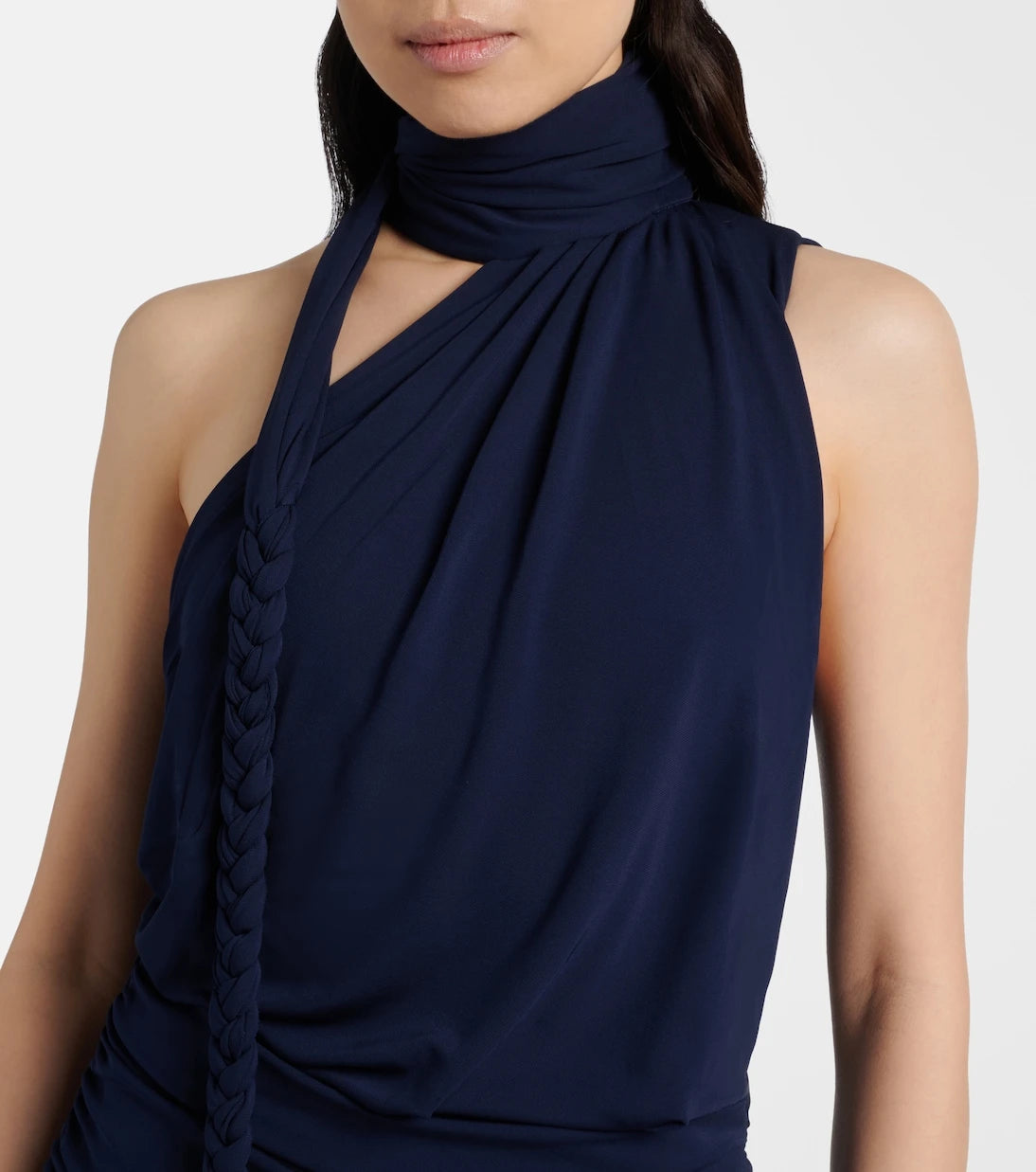 Simkhai - Moira draped scarf-detail jersey gown