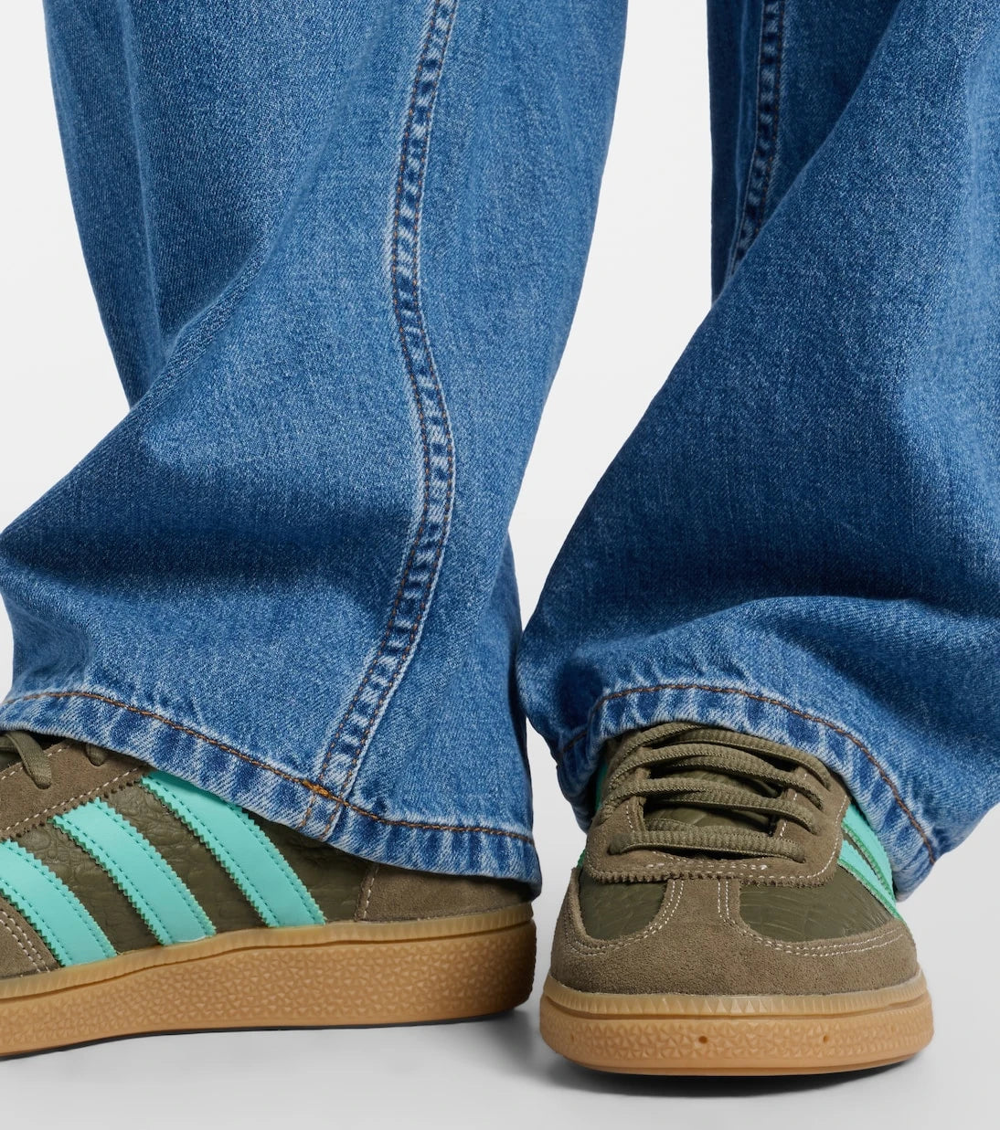 Adidas - Handball Spezial croc-effect leather sneakers
