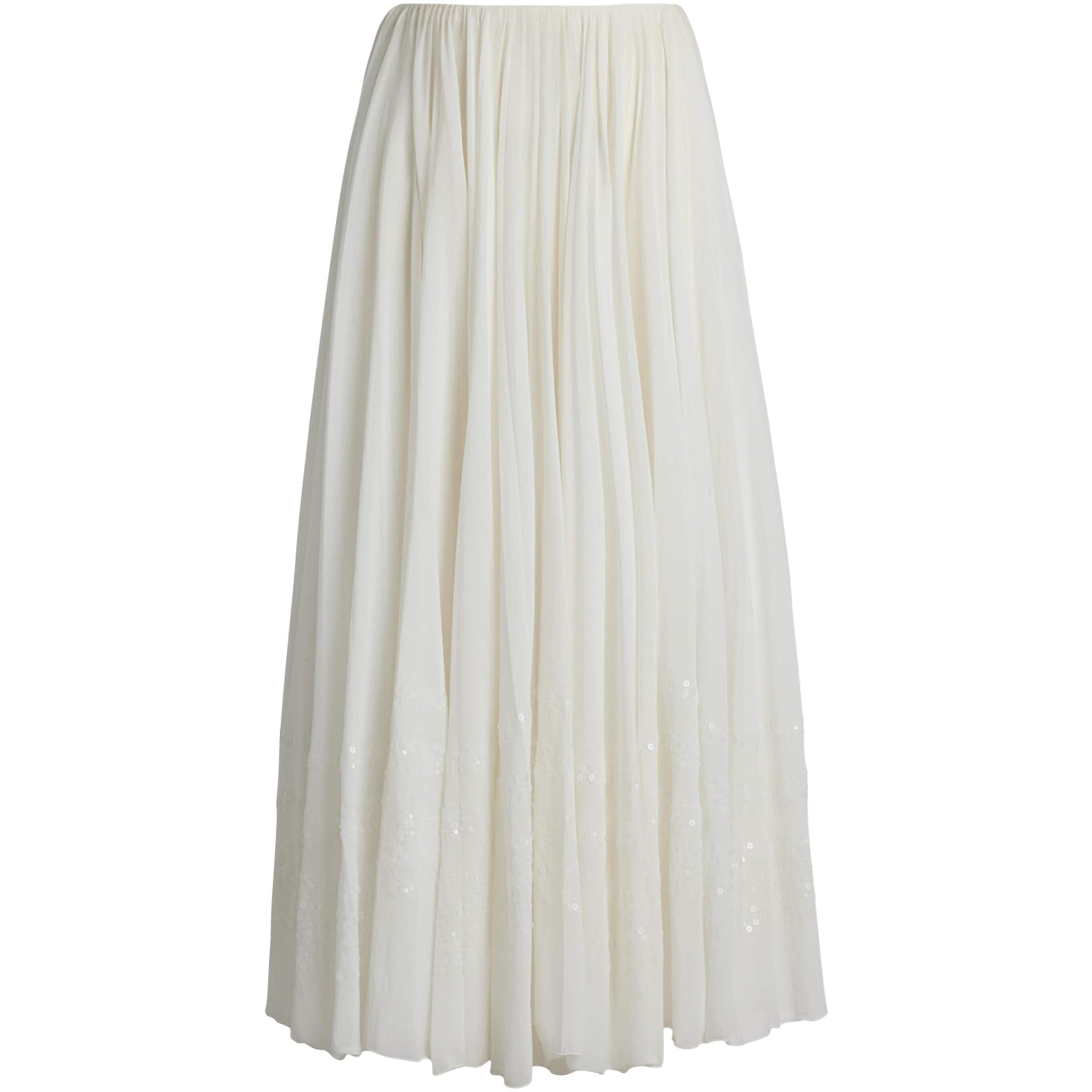 Cotton-Blend Trivelas Embellished Skirt
