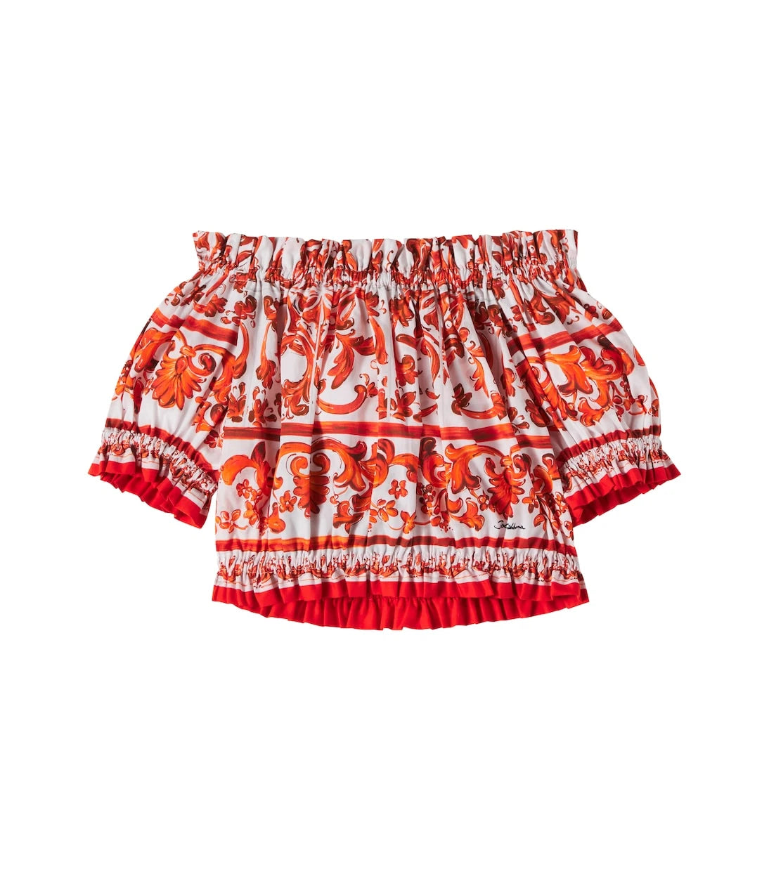 Dolce&Gabbana Kids - Majolica cotton top