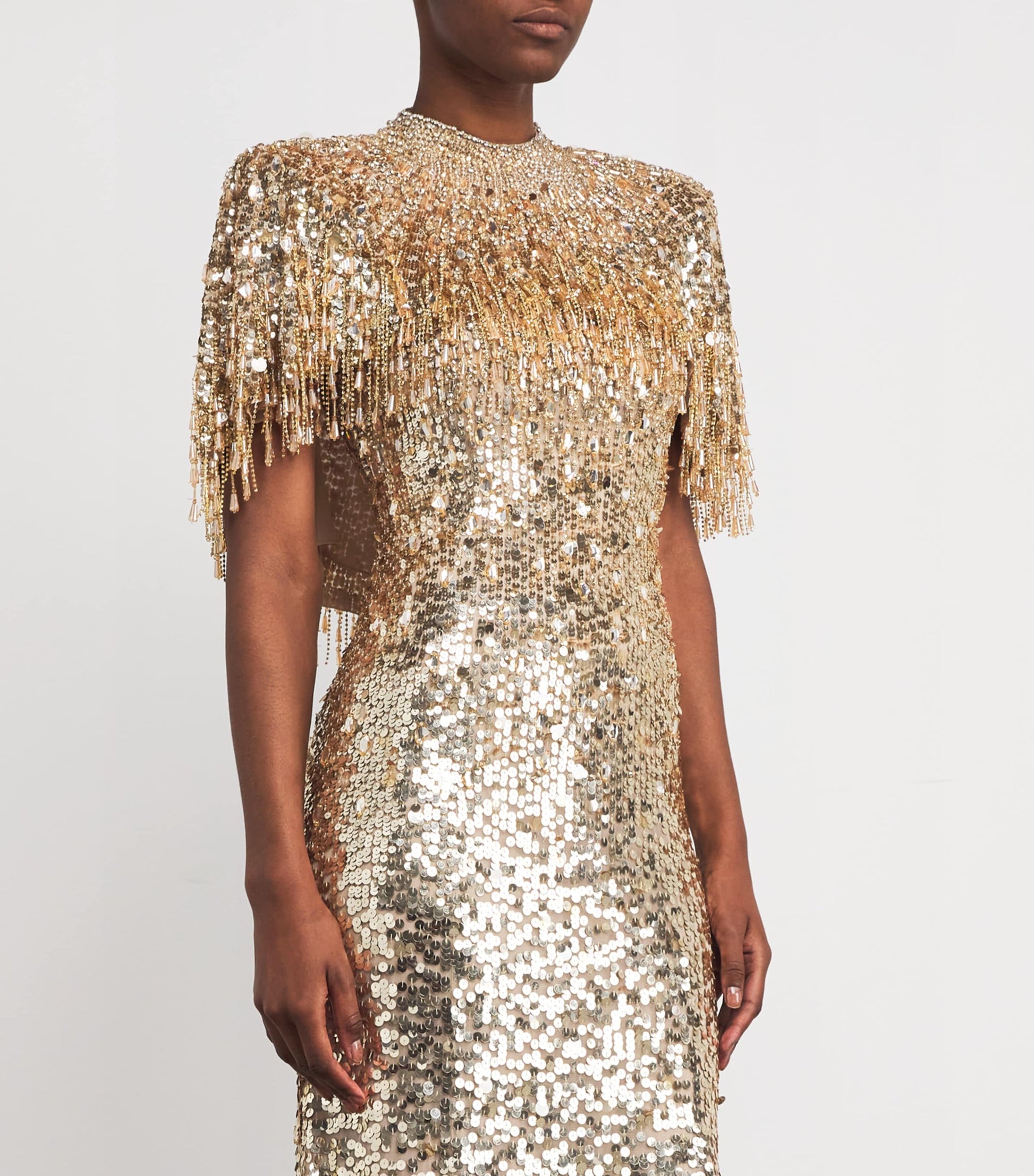 Gold Beaded Chantelle Cape