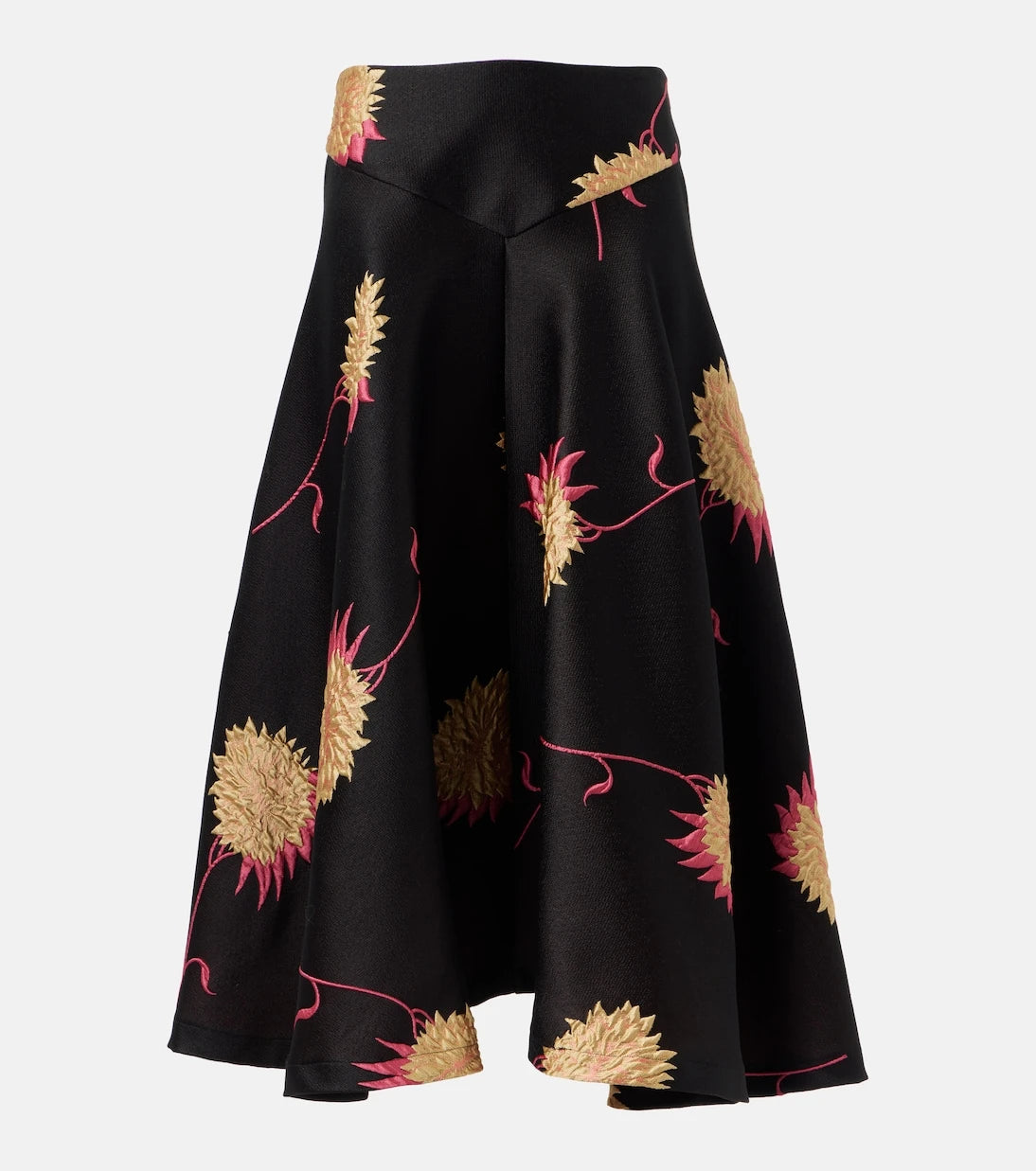 La DoubleJ - Milano jacquard satin midi skirt