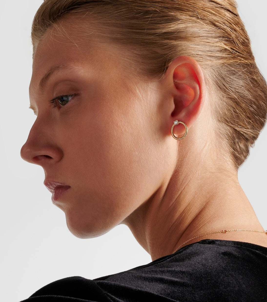 Stone and Strand - Prince 14kt gold earrings with diamonds
