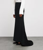 Roland Mouret Black Cady Train Maxi Skirt