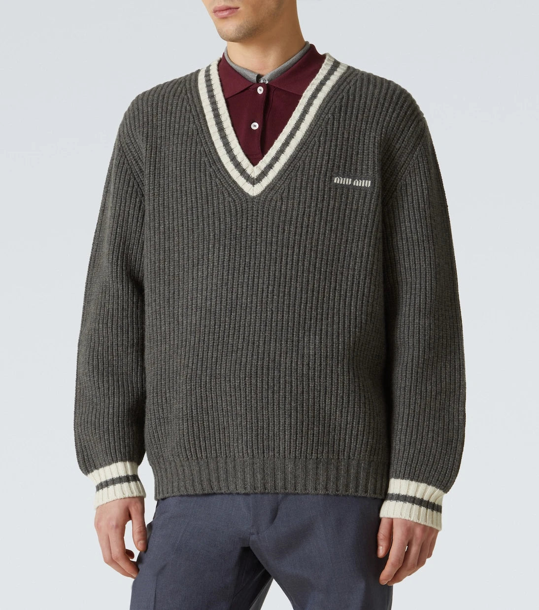 Miu Miu - Ribbed-knit wool and cashmere sweater