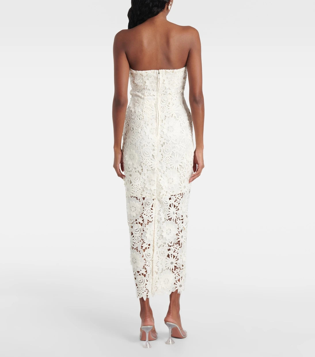 Rotate - Bridal strapless lace midi dress