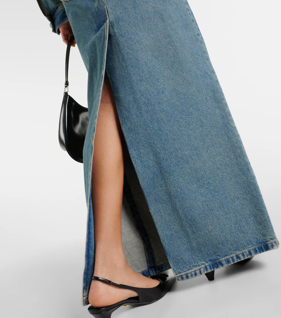 Prada - Denim maxi skirt