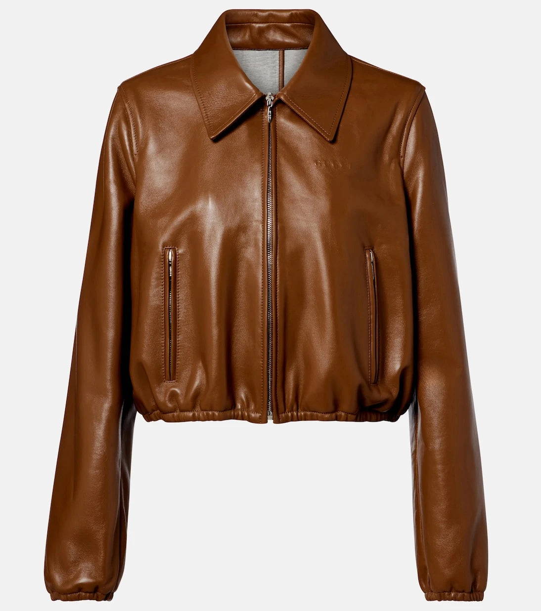 Gucci - Leather bomber jacket