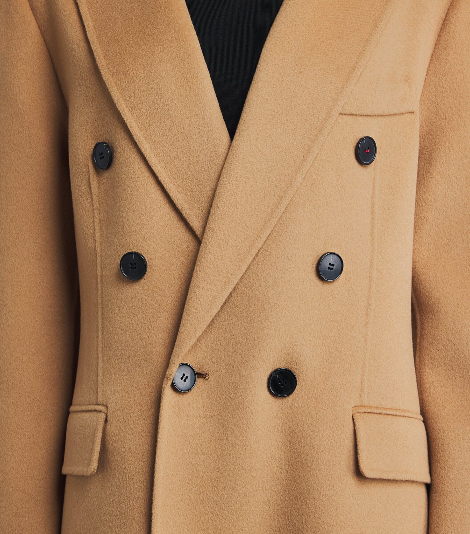 Victoria Beckham Brown Wool-Cashmere Double-Faced Coat