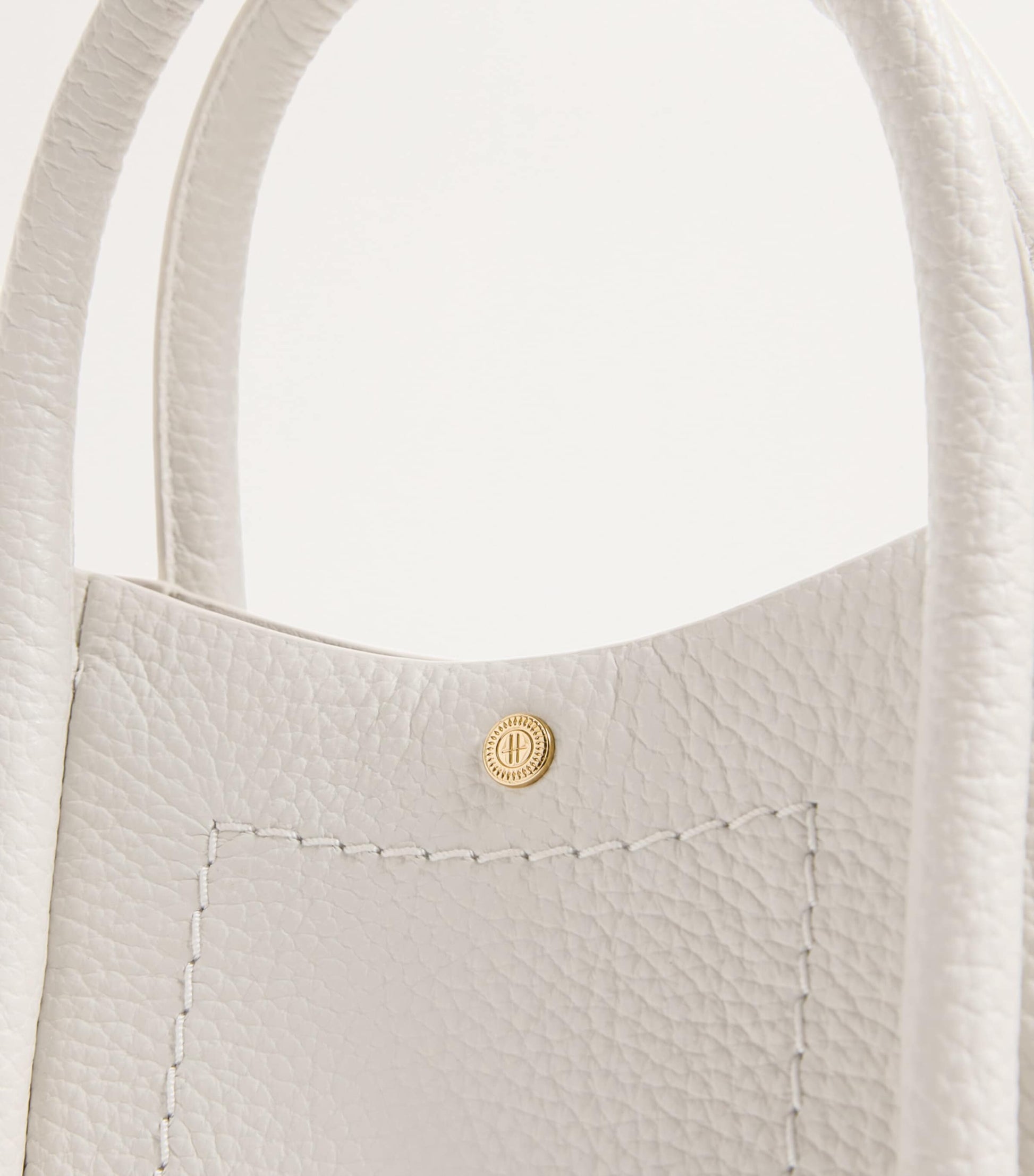 Ivory Grab Leather Rope Tote Bag