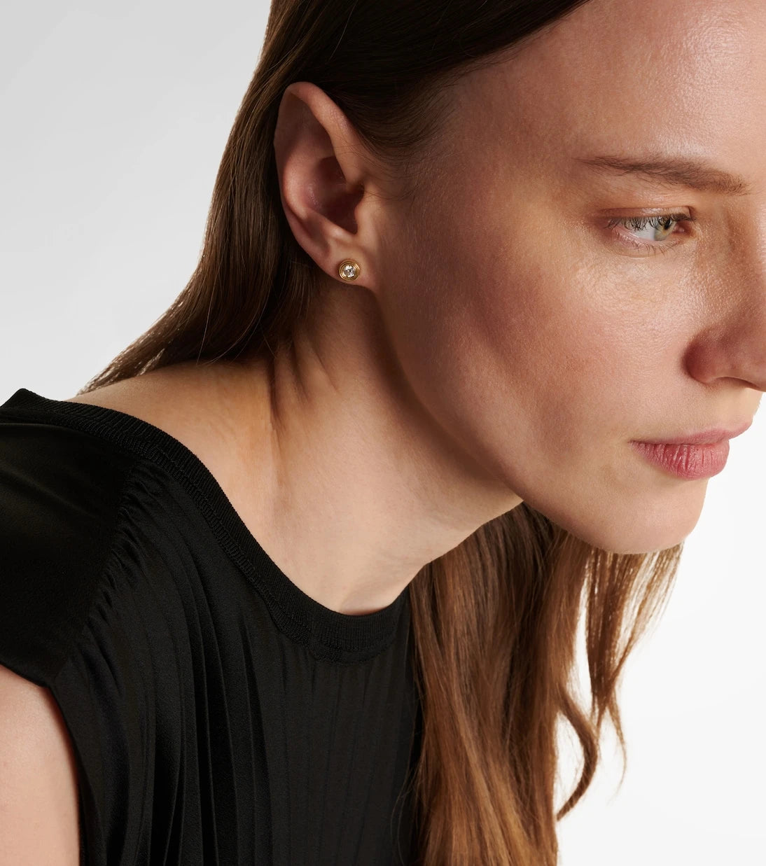 Sydney Evan - Fluted 14kt gold earrings with diamonds