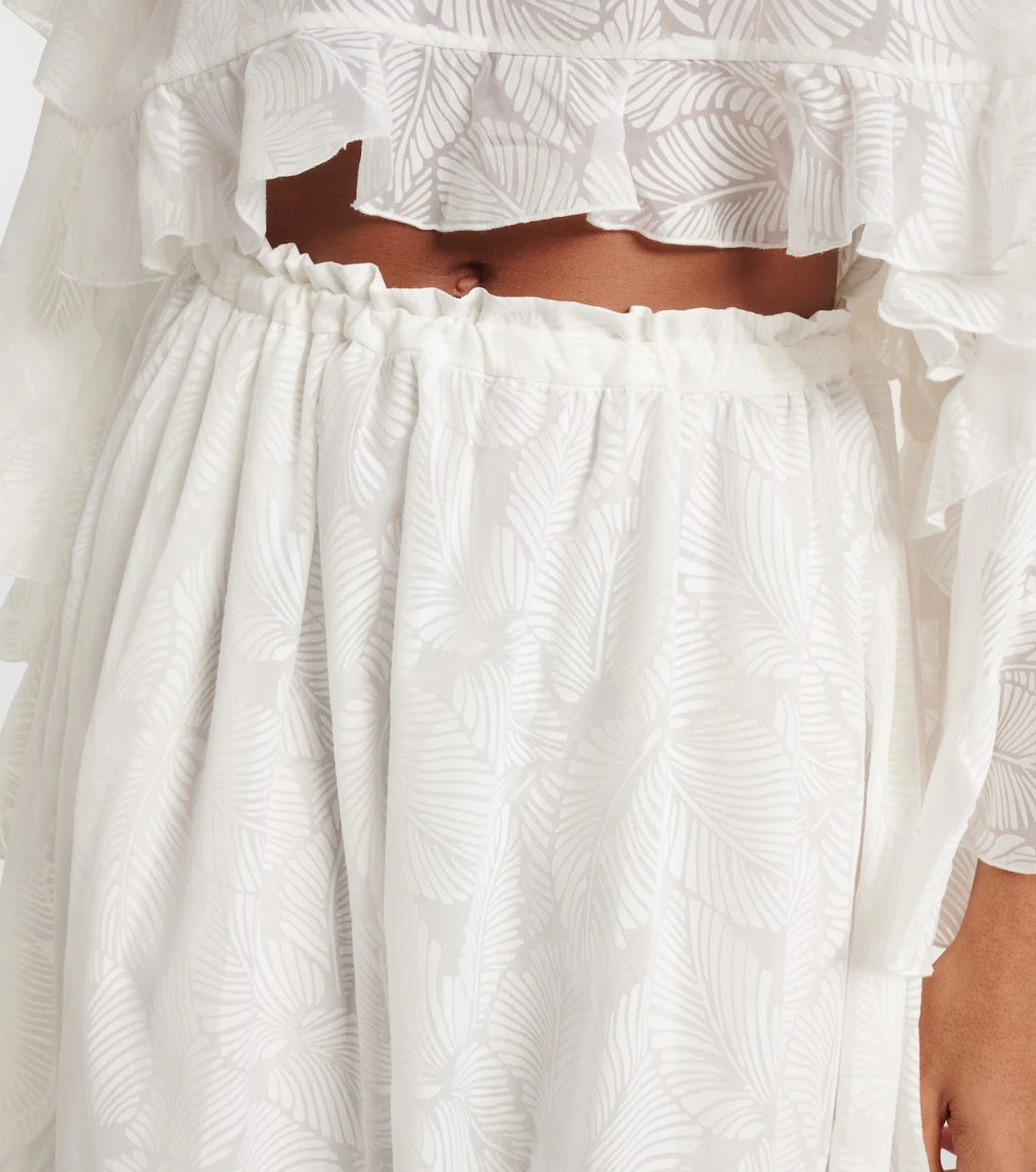 Zimmermann - Daylight ruffled cotton-blend maxi skirt