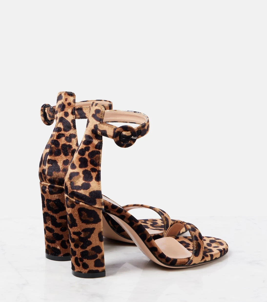 Gianvito Rossi - Gaeta 95 leopard-print velvet sandals