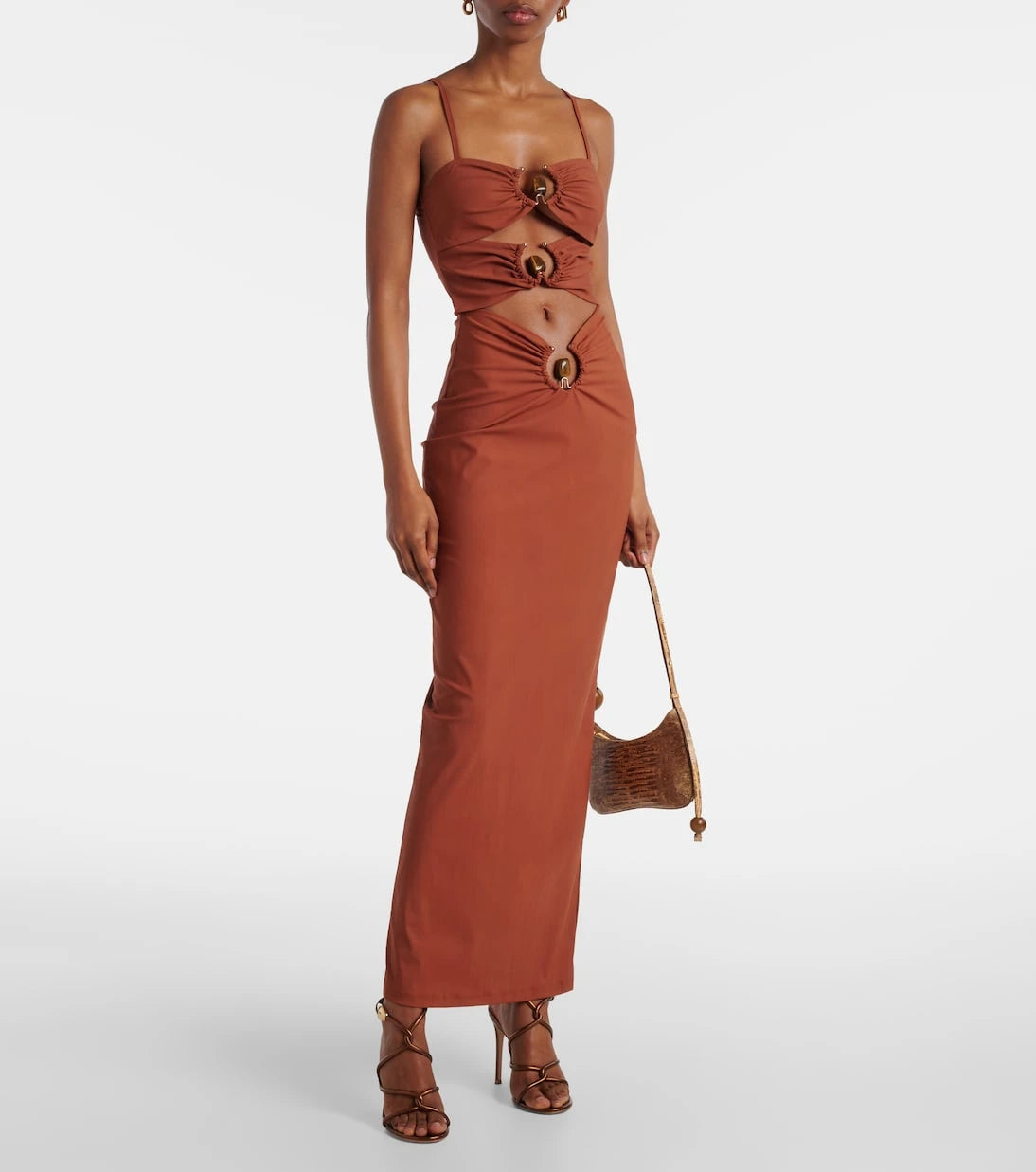 Christopher Esber - Pierced Orbit cutout jersey maxi dress