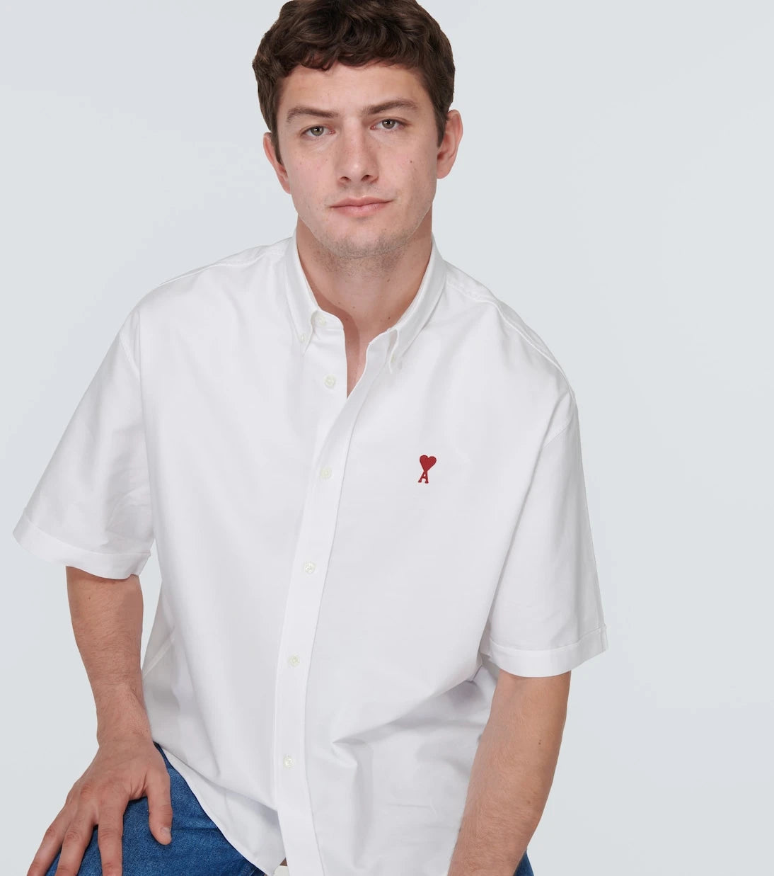 Ami Paris - Ami De Cœur cotton poplin shirt
