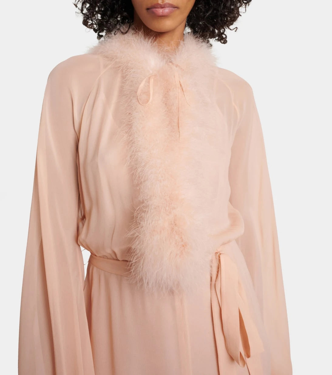 Blumarine - Georg feather-trimmed midi dress