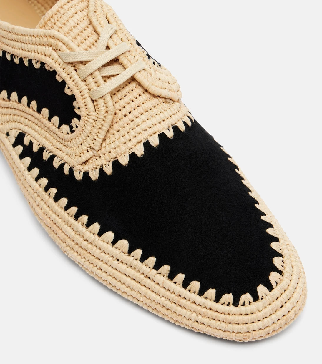 Gabriela Hearst - Strength raffia and suede Derby shoes