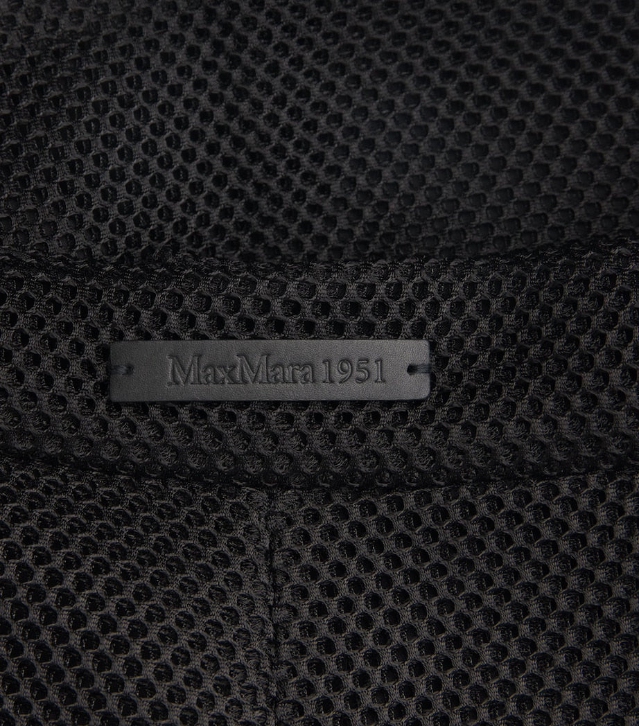 Max Mara Black Mesh Jersey Shorts