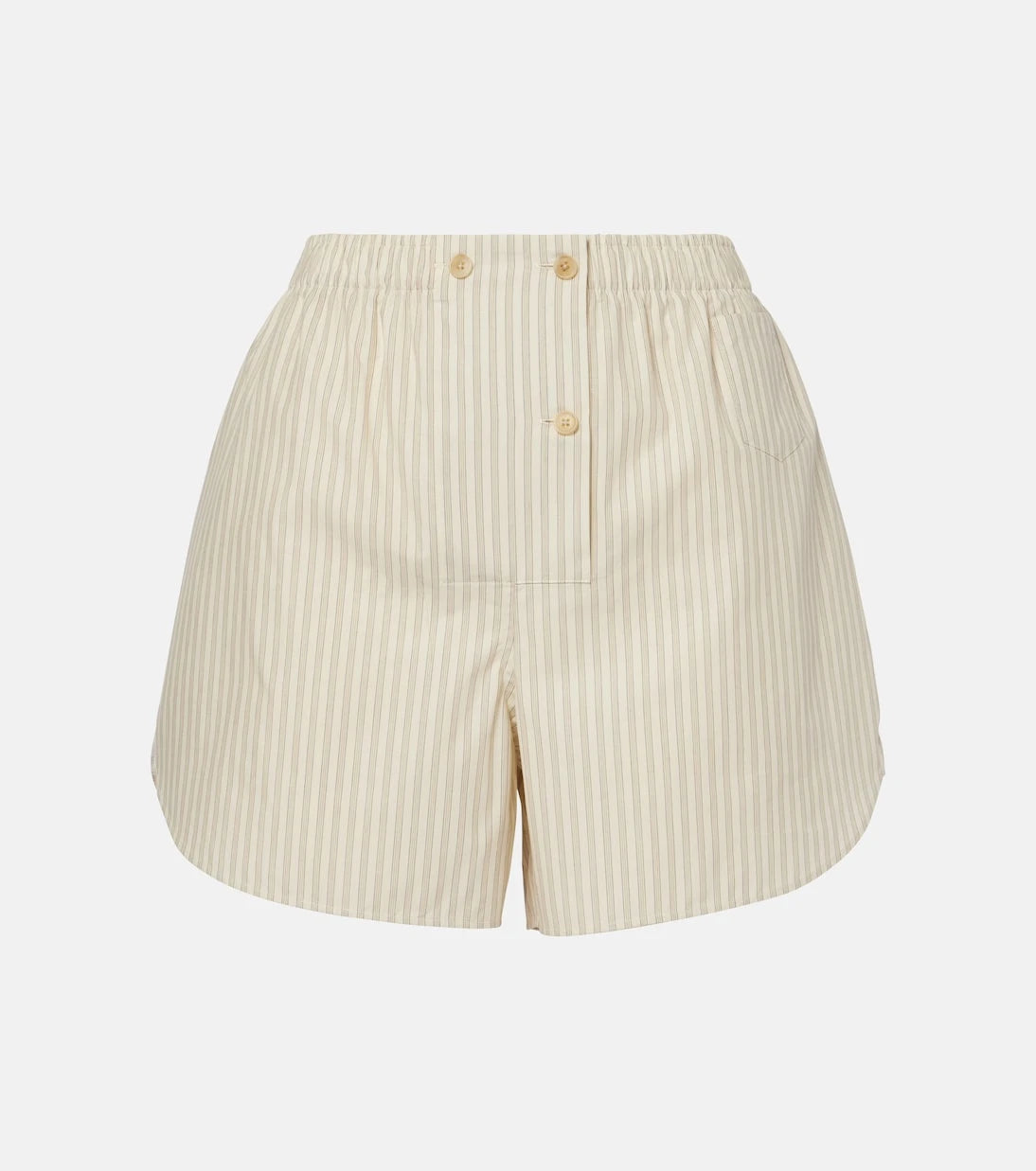 The Row - Nicasia striped cotton poplin shorts