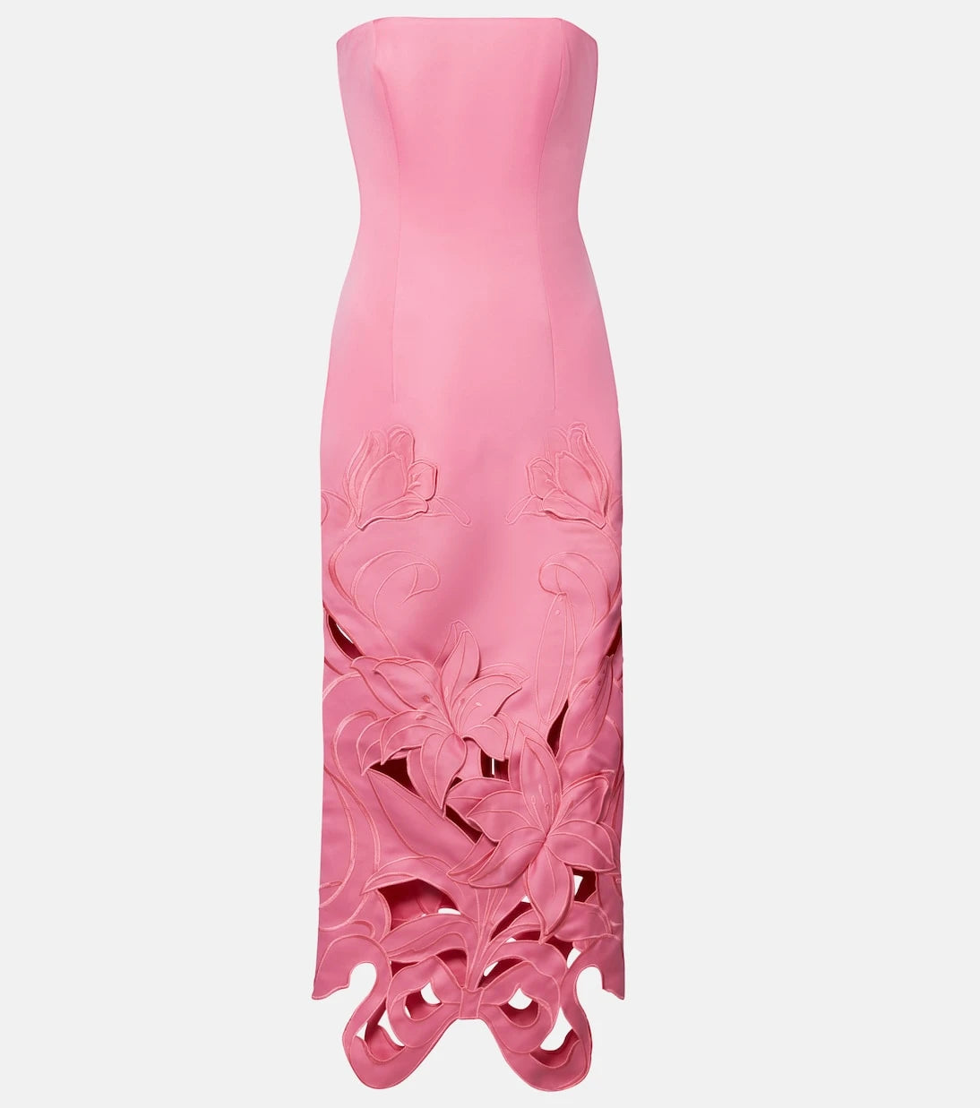 Leo Lin - Rayna floral-appliqué bustier gown