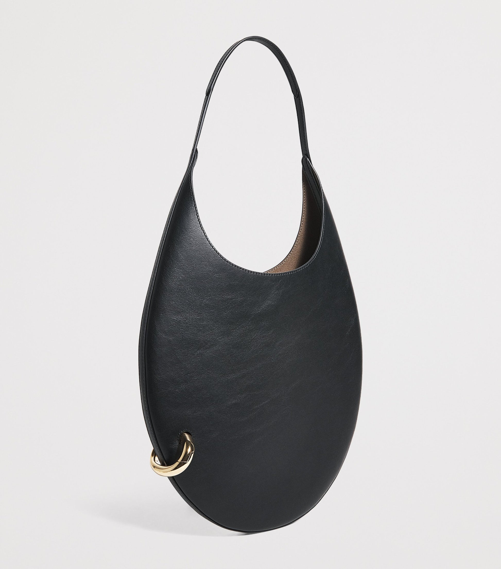 Leather Pierced Shoulder Bag