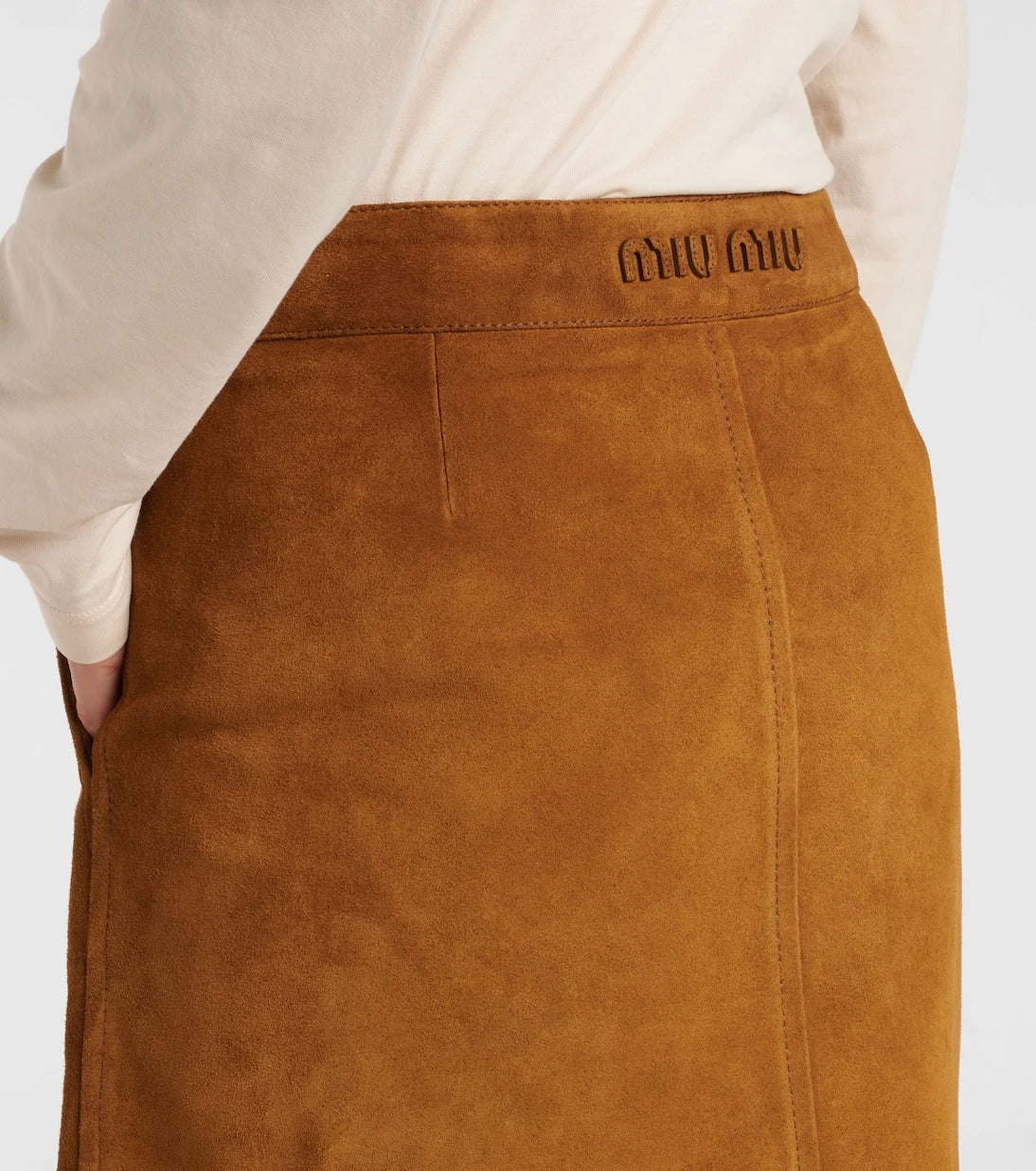 Miu Miu - Suede miniskirt