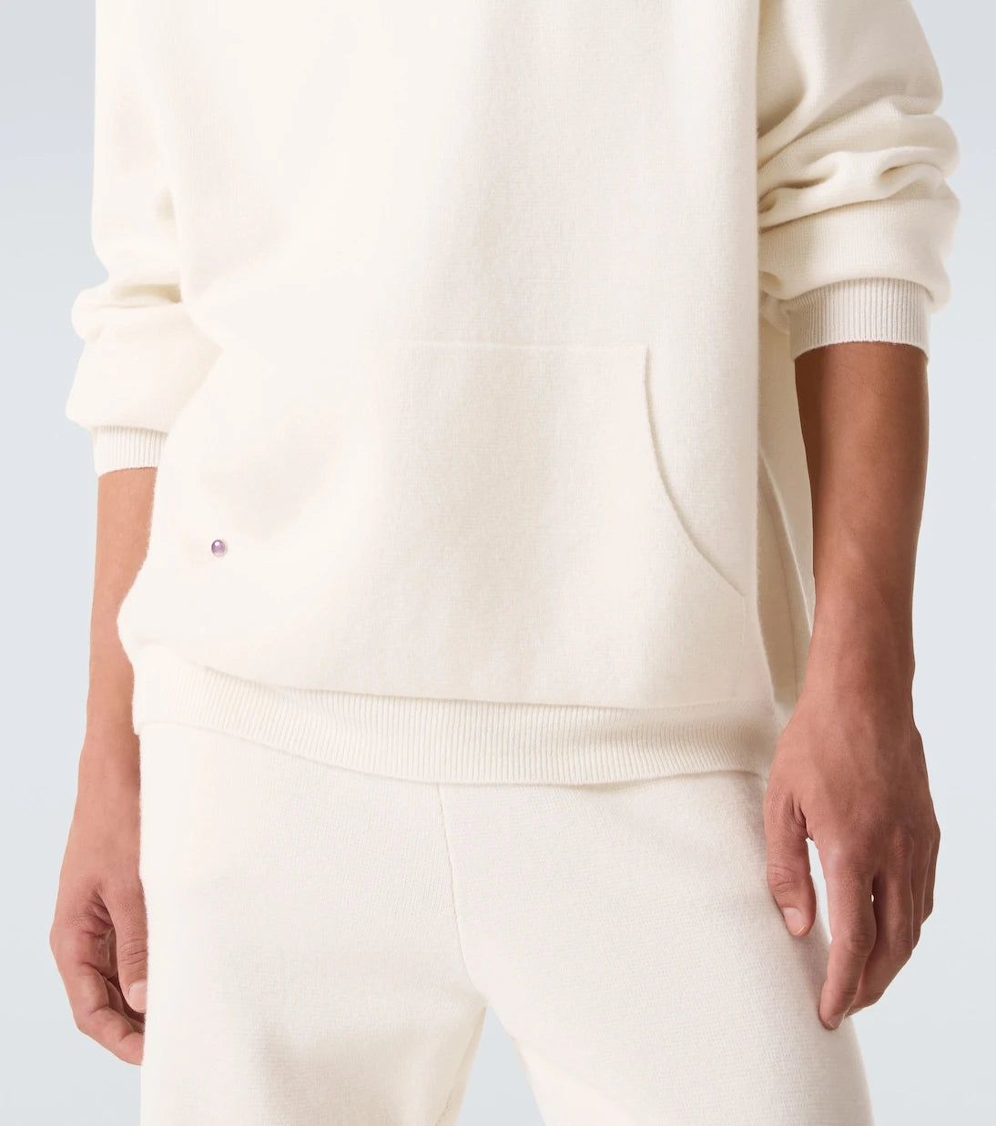 God's True Cashmere - Cashmere hoodie with amethyst