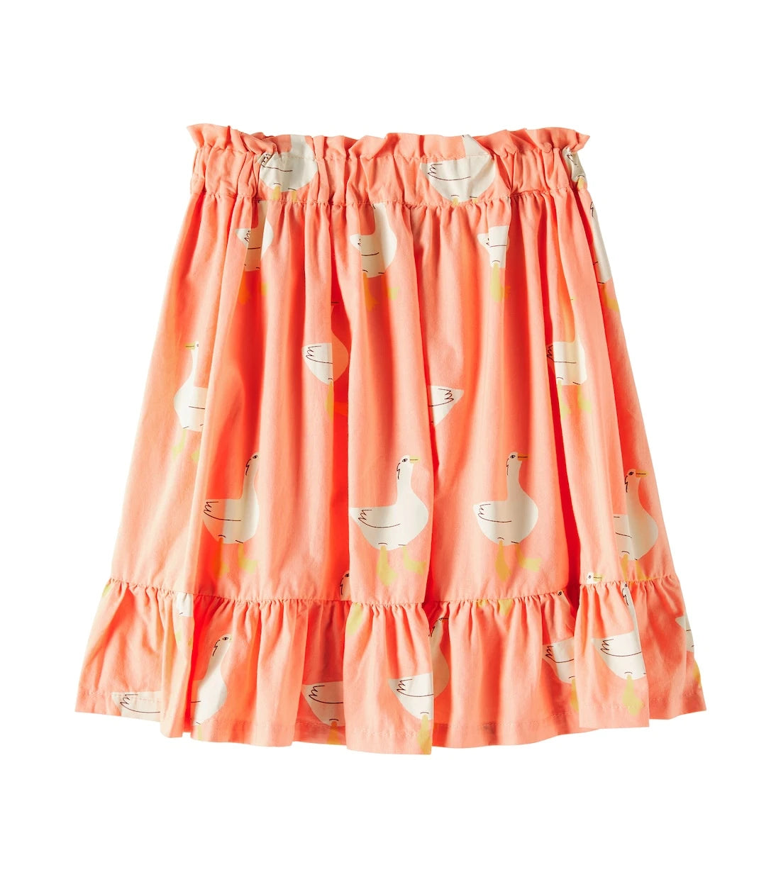 Jellymallow - Duck printed ruffled cotton jersey skirt