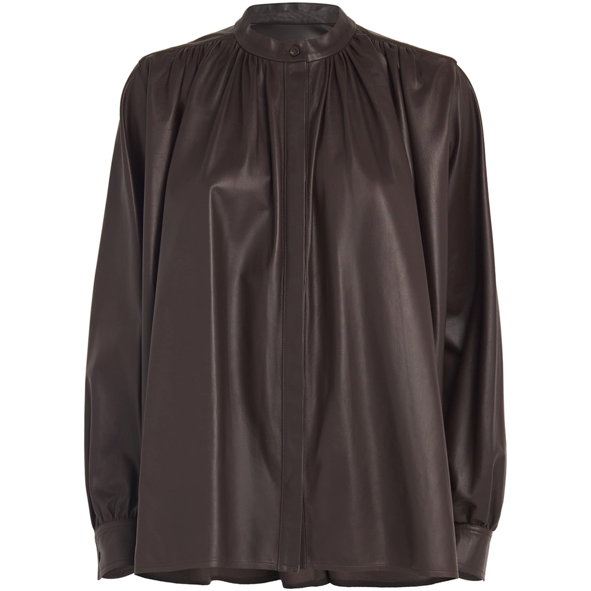 Yves Salomon Beige Leather Blouse