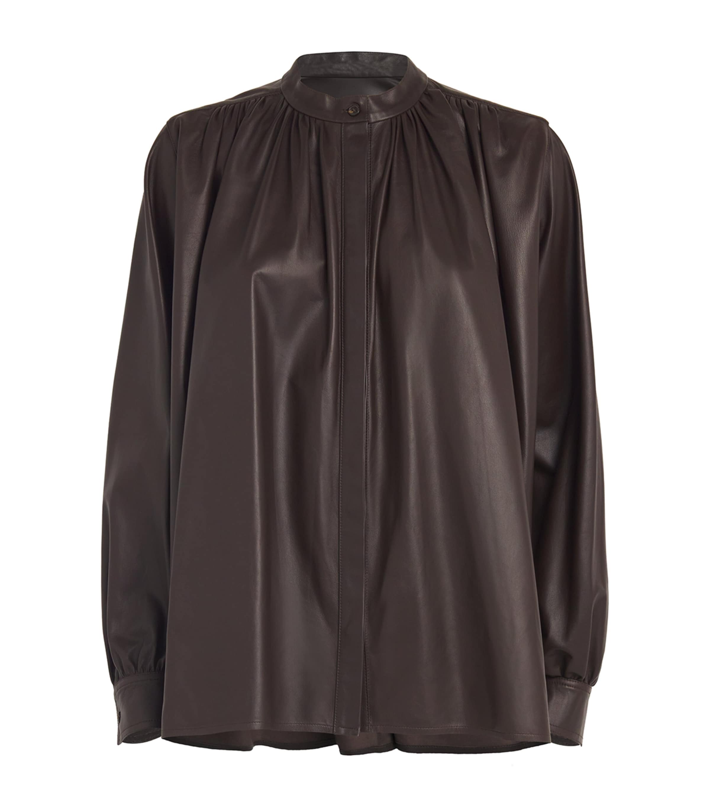 Yves Salomon Beige Leather Blouse