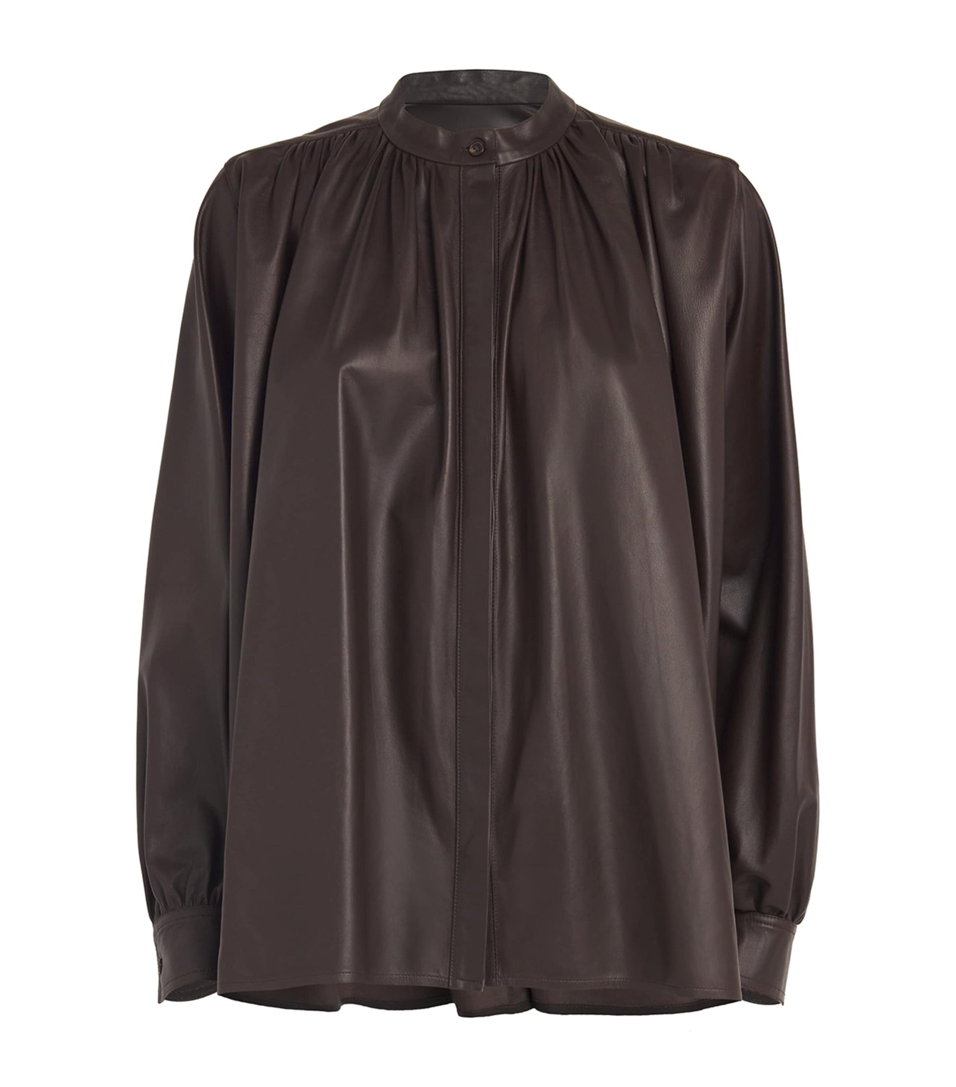 Yves Salomon Beige Leather Blouse