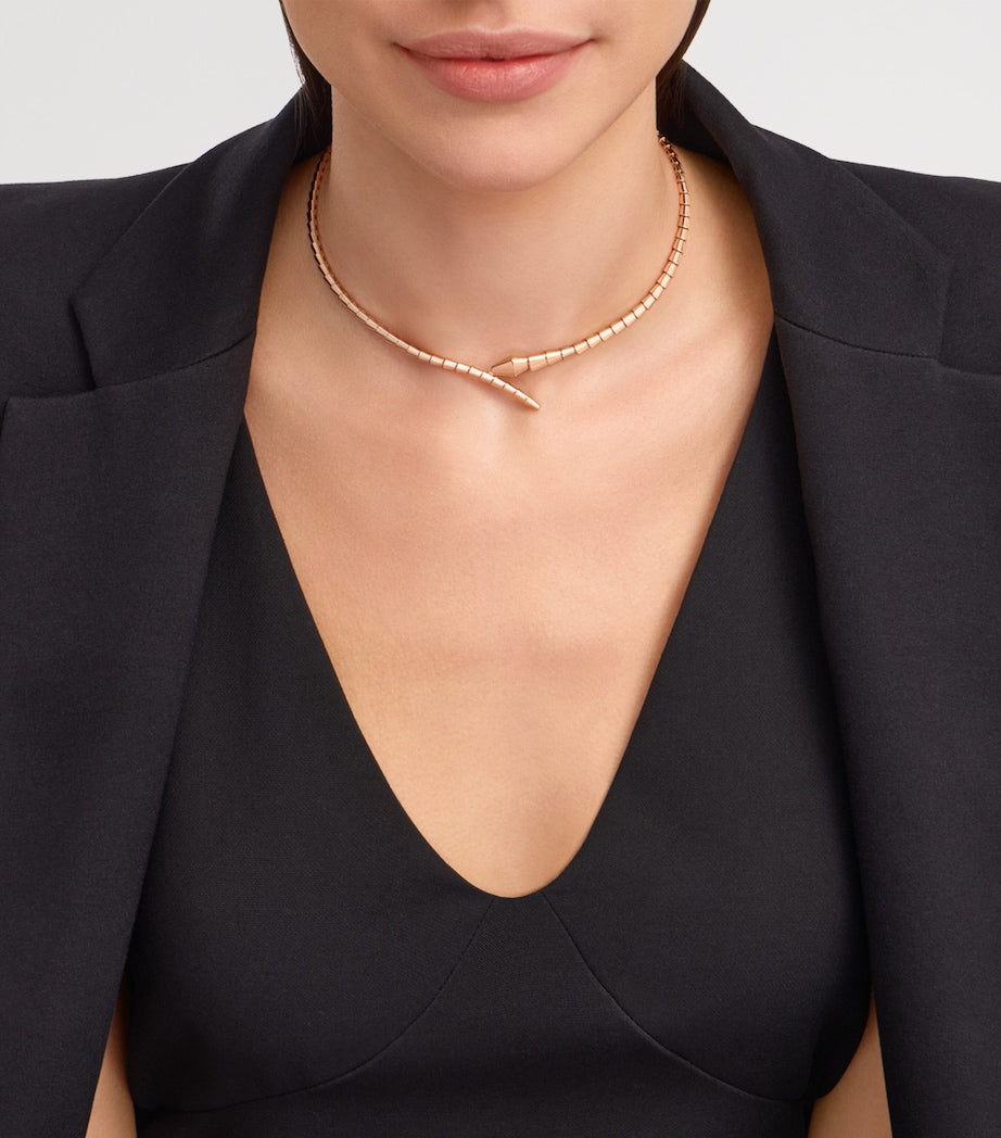 Rose Gold Serpenti Viper Necklace