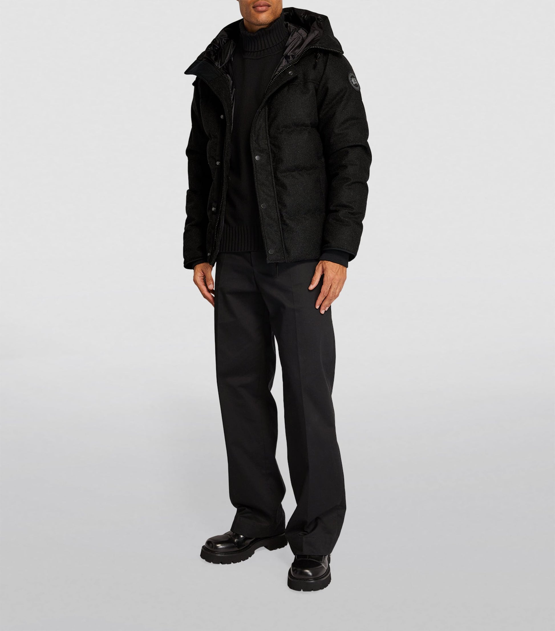 Canada Goose Black Lawrence Hooded Puffer Jacket