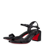 Christian Louboutin Black Miss Jane Nappa Leather Heeled Sandals 55