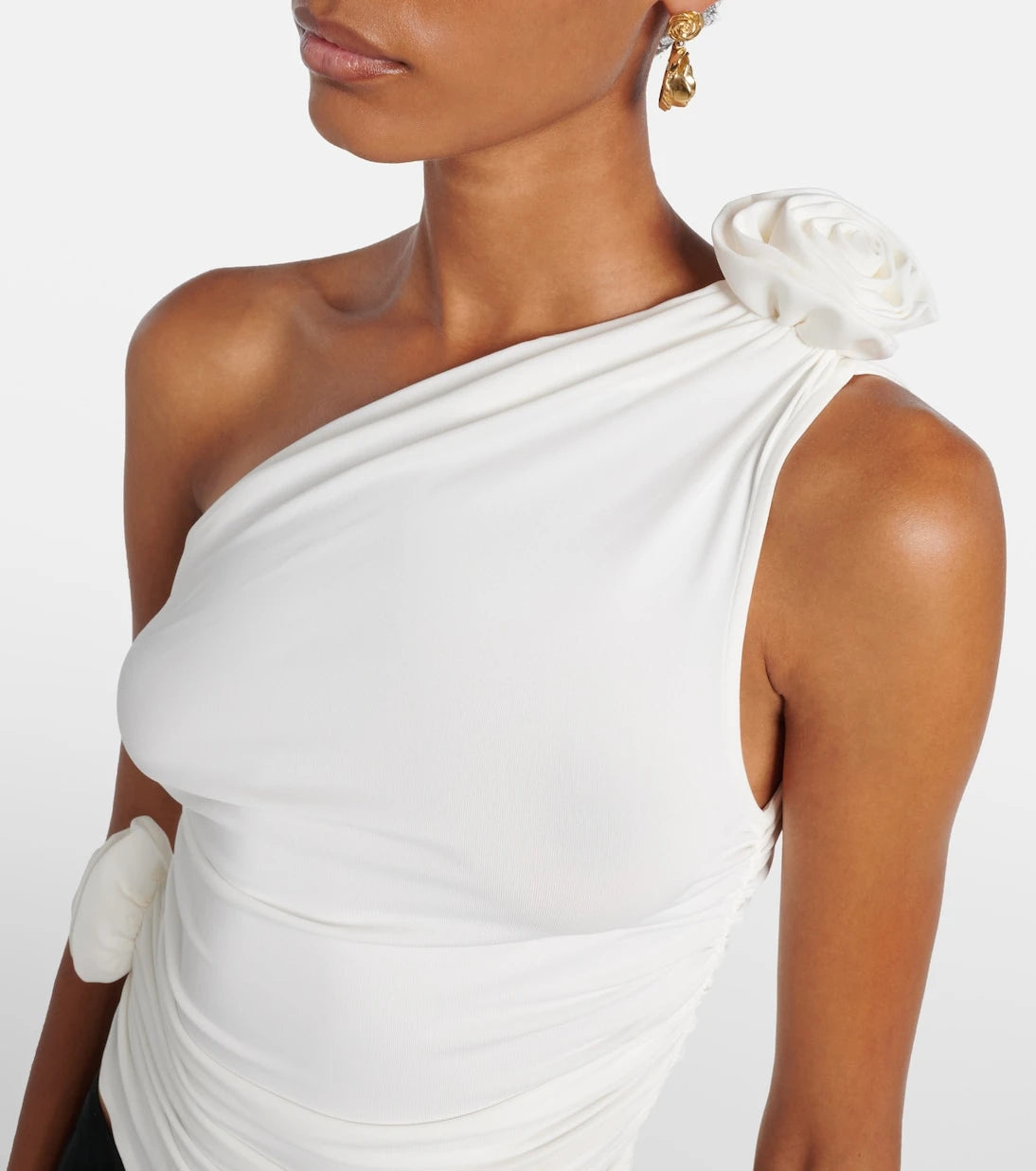 Magda Butrym - Floral appliquéd one-shoulder top