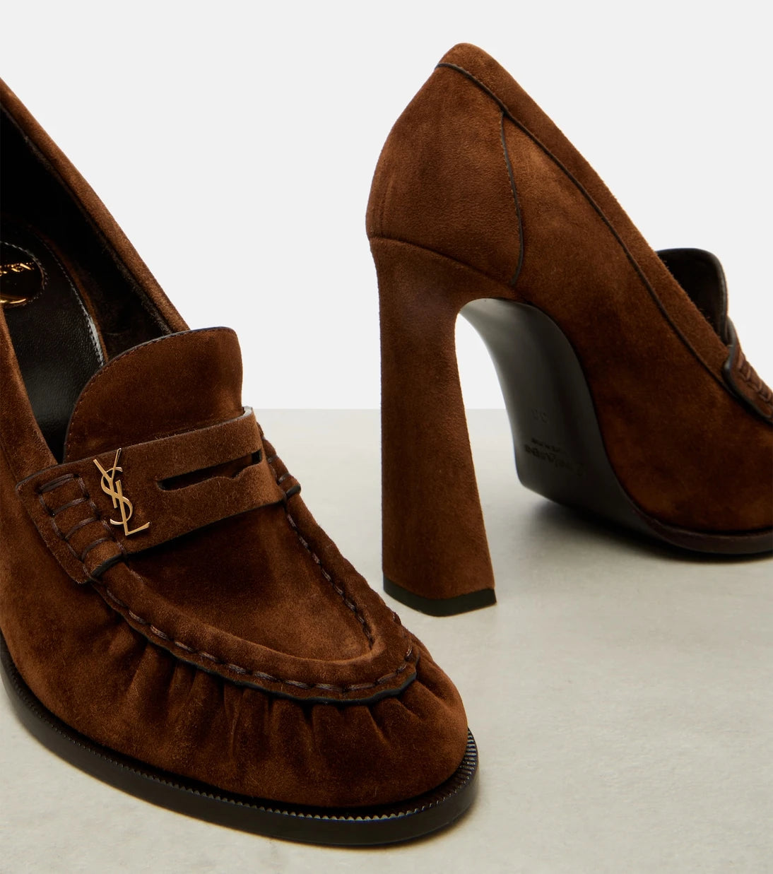 Saint Laurent - Le Loafer 110 suede loafer pumps