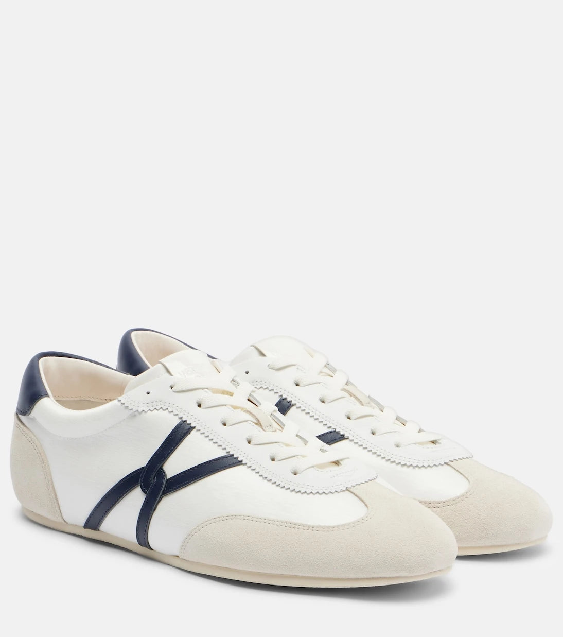 Veronica Beard - Leather-trimmed canvas sneakers